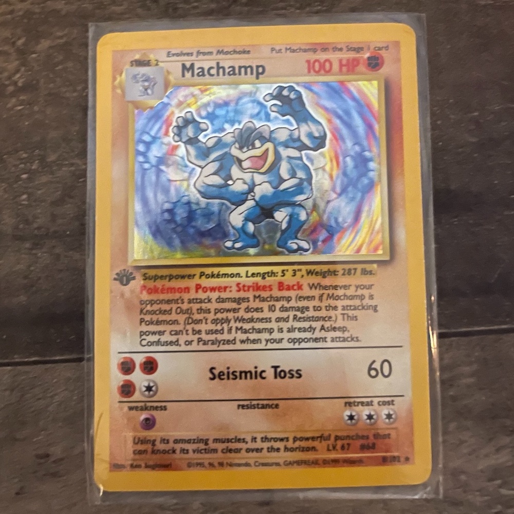 Machamp 1st Edition Pokémon Card